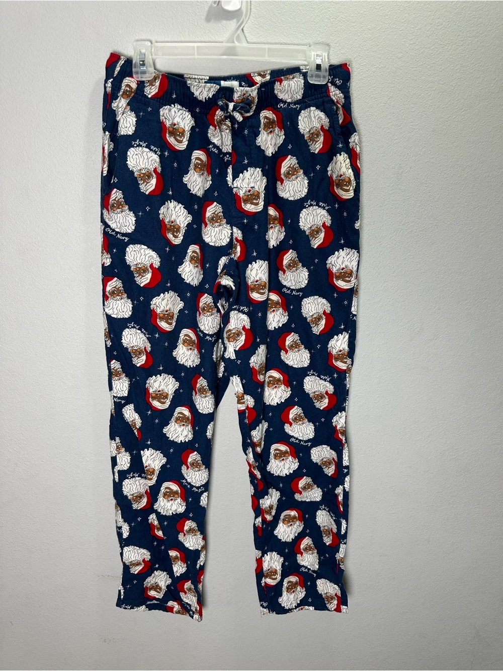 Old Navy Navy Santa Face Pajama Bottoms